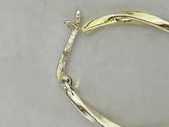 Elegant Vintage Sterling Silver Earrings Hoop Style E3