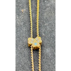Antique Victorian HDM Co Gold Filled Opal Slide Lariat Ladies Pocket Watch Chain