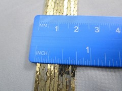 Vintage Gold Tone 10 Chains 24″Long Fold Over Clasp Fashion Necklace 802