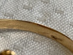 Antique 14K Yellow Gold Carved Silhouette Ring 2g Fine Jewelry Size 6.5 Band