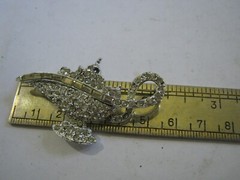 FUN 1950s Rhinestone ALLADIN’S LAMP 2 1/4″ Brooch, Compare @ $58 on Etsy