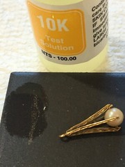 Vintage 14k 14KT Solid Yellow Gold Pearl PENDANT UNSIGNED TESTED 0.86 GRAMS