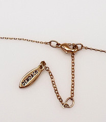 Demdaco Rose Gold Tone Petite Lapis Lazuli Pendant Necklace 16 in