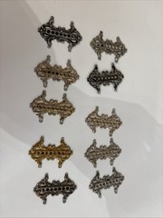 10 Pc Lot Stampings Belt Necklace Connectors Renaissance Style Jewelry Findings