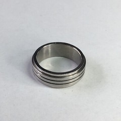 Silver Tone Stainless Steel Spinner Band Ring Sz 9.25