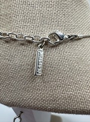 Vintage Napier Silver Tone Necklace With Clear Rhinestones Signed 16-18”