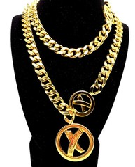Vintage PALOMA PICASSO Gold tone Chain Belt/necklace 36in