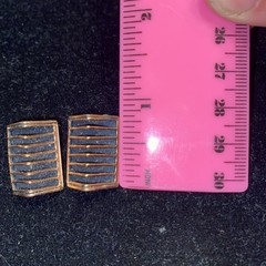 VINTAGE RENOIR COPPER CLIP ON EARRINGS DESIGNER SIGNED FREE SHIPPING