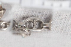 Vintage Etruscan Revival 800 Silver Fob Charm Bracelet Stones 8″ Long 800 – 52g