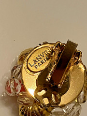 vintage Lanvin paris cluster clip-on earrings.