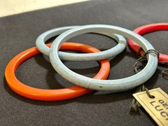 5 ~ Vintage 1950’s-1960’s Dupont Lucite Bangle Bracelet Lot – Mid-Century Modern