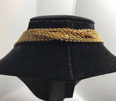 Vintage Gold Tone Multi Chain Necklace, No Brand, 3 chain, 1st 16″ L, 2nd 18″ L,