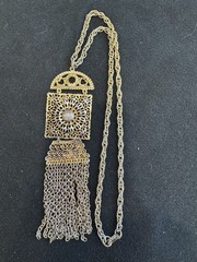 Vintage 1970’s Goldette Etruscan Waterfall Necklace