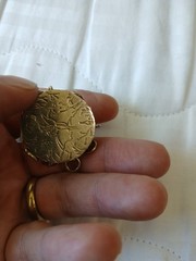 Vintage Sterling Silver cufflink Locket Snuff Box depicting Bullfighter