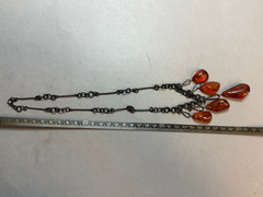 NATURAL OLD ANTIQUE COGNACK BALTIC AMBER NECKLACE 35,7 gr