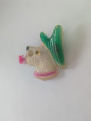 Vintage 1940s Celluloid General MacArthur Scottie Dog Pin Brooch Military