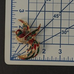Jewelry Lot Bird Brooch Pin Eagle Hummingbird Roadrunner Rhinestone Enamel Gold