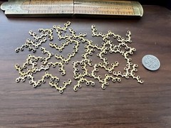 36 Vintage Gold Tone Connector Chandelier Findings 12x20mm Jewelry Making￼ lot