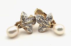 Vintage Sparkling Fancy Clip-On Earrings Gold/Silver Tone 1960s-1980s