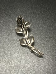 Vintage Teka Signed Rose Flower Brooch 835 Silver Germany Theodore Klotz