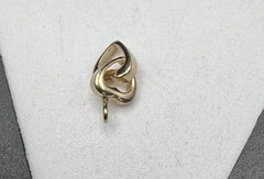 Gold Filled PPC Marked Double Open Hearts Inner Locking 12.25mm Pendant 0.6g