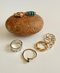 Vintage Avon Ring Lot of 5 from the 70’s 80’s Various Adjustable Sizes see photo