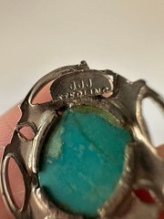 Vintage JJJ sterling silver blue stone Pendant