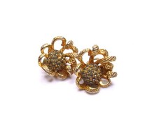 Vintage Castlecliff Rhinestone Brooch Earrings SET