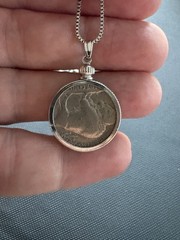 Beautiful Buffalo Nickel Necklace – Authentic Coins – 20in Stainless Chain