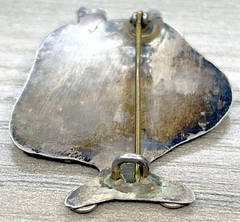 Vintage Modernist Sterling 925 Cartoon Look Fish Sea Life Beach Ocean Brooch Pin