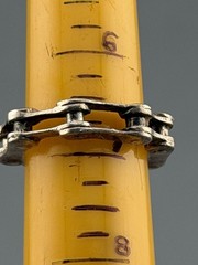 Vintage Biker Gear Ring Sterling Silver Chain Link Industrial Size 6 3/4″