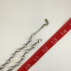 Lucas Lameth Necklace Pearl Quartz Hematite Sterling Silver Gray Neutral JTV 925