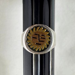 Vintage Taxco 3 Eagle Sterling Silver MCM Sun Signet Ring 925 JLF Sz 11.25