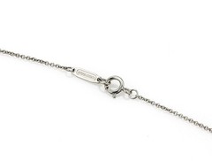 Tiffany & Co. Horseshoe Diamond 18k White Gold Pendant Necklace 16″