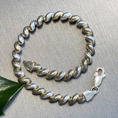 Vintage Saint Marco Bracelet Estate Fine Jewelry Pre-Owned Sterling Silver Italy