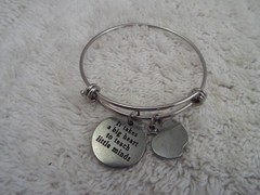 Silvertone It Takes A Big Heart To Teach Little Minds Charm Expandable Bracelet