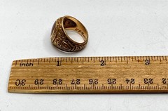 Vintage 1948 St. Michael’s Diocesan High School 10K Gold Carnelian Ring Sz 6.25