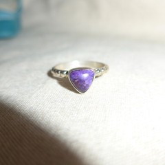 JAY KING DESERT ROSE Sterling Silver Vintage Real Sugilite Modern Ring Size 9.75