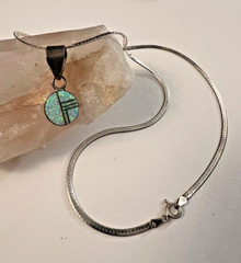 Vintage 925 Sterling Silver Opal S Chain Pendant Necklace 17 Inches Long