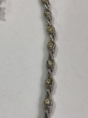 Bogoff Necklace Choker Rhinestone Silver Tone 15.5 in Length – Vintage