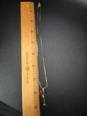 Vintage Monet Kite Pendant, Red and Blue, 16″ Monet Gold Tone Chain Included
