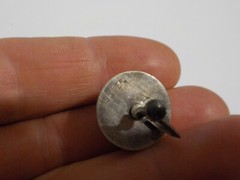 Vintage Earrings MARKED SILVER Screwback Jewelry Etched Dome Button 6 Grams