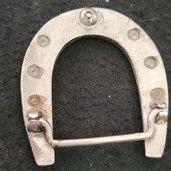Vintage Silver Tone Horseshoe Brooch Pin, Luck Theme, Unisex Adults
