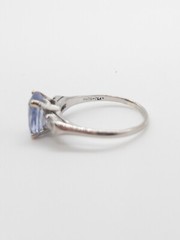 Antique 1920s $8000 2.30ct NO HEAT Certified Blue Sapphire Diamond Platinum Ring