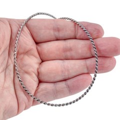 Vintage Italian Sterling Silver 925 Twisted Chain Necklace 16″-18″