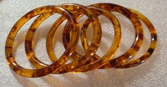 Vintage All Faux Tortoise Shell Lucite Old Plastic Bangle Cuff Bracelet Big Lot