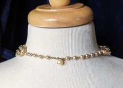 Vintage NECKLACE Clip EARRINGS Jewelry SET Multi Strand Faux Pearl