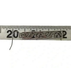Vintage-Style Silver Tone Carved Pattern Dangle Earrings 2 Inches Zinc Alloy