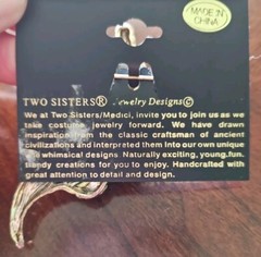 Two Sisters/Medici Handcrafted Alligator Brooch