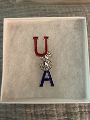 Vintage 1990’s- 2000’s USA Red White Blue Patriotic Rhinestone Pin Brooch NIB